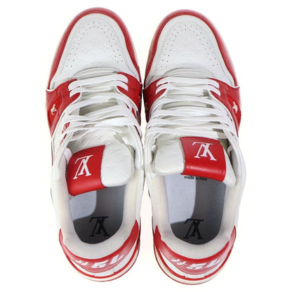 Louis Vuitton LV Trainer Line Monogram Low Cut Sneakers White Red — view 4