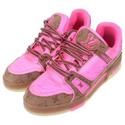 Louis Vuitton LV Trainer Line Monogram Low Cut Sneakers Pink Brown — view 2