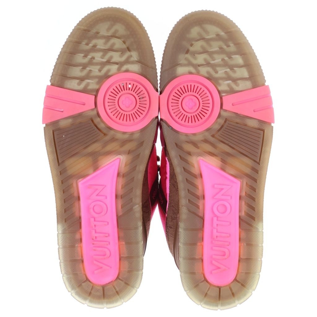 Louis Vuitton LV Trainer Line Monogram Low Cut Sneakers Pink Brown — view 5
