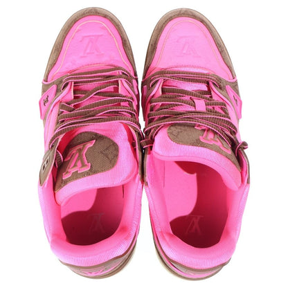 Louis Vuitton LV Trainer Line Monogram Low Cut Sneakers Pink Brown — view 4