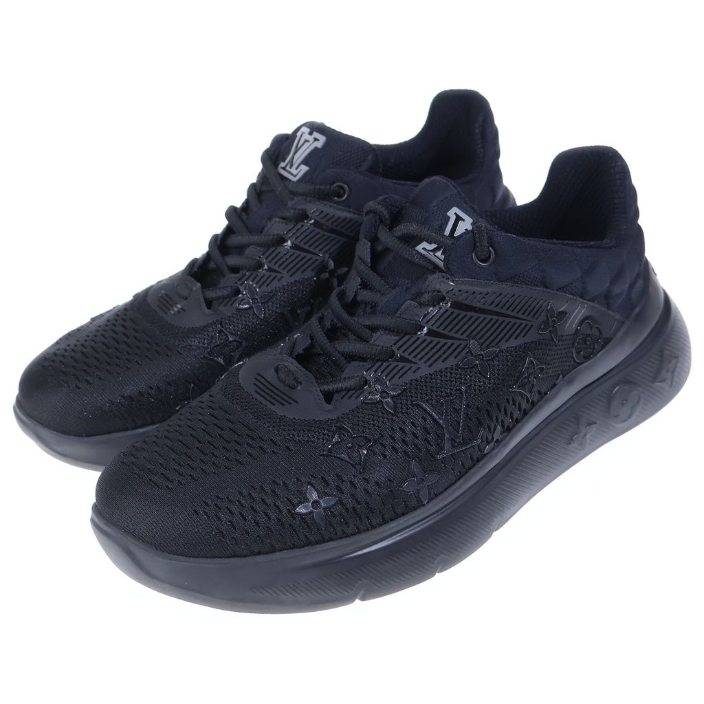Louis Vuitton Show Up Line Monogram Mesh Low Cut Sneakers Black — view 2