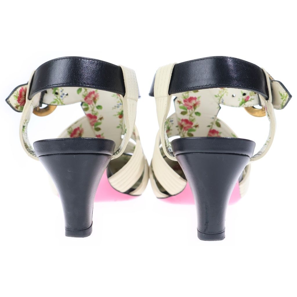 Gucci Double Backstrap Sandals Shoes Black White — view 3