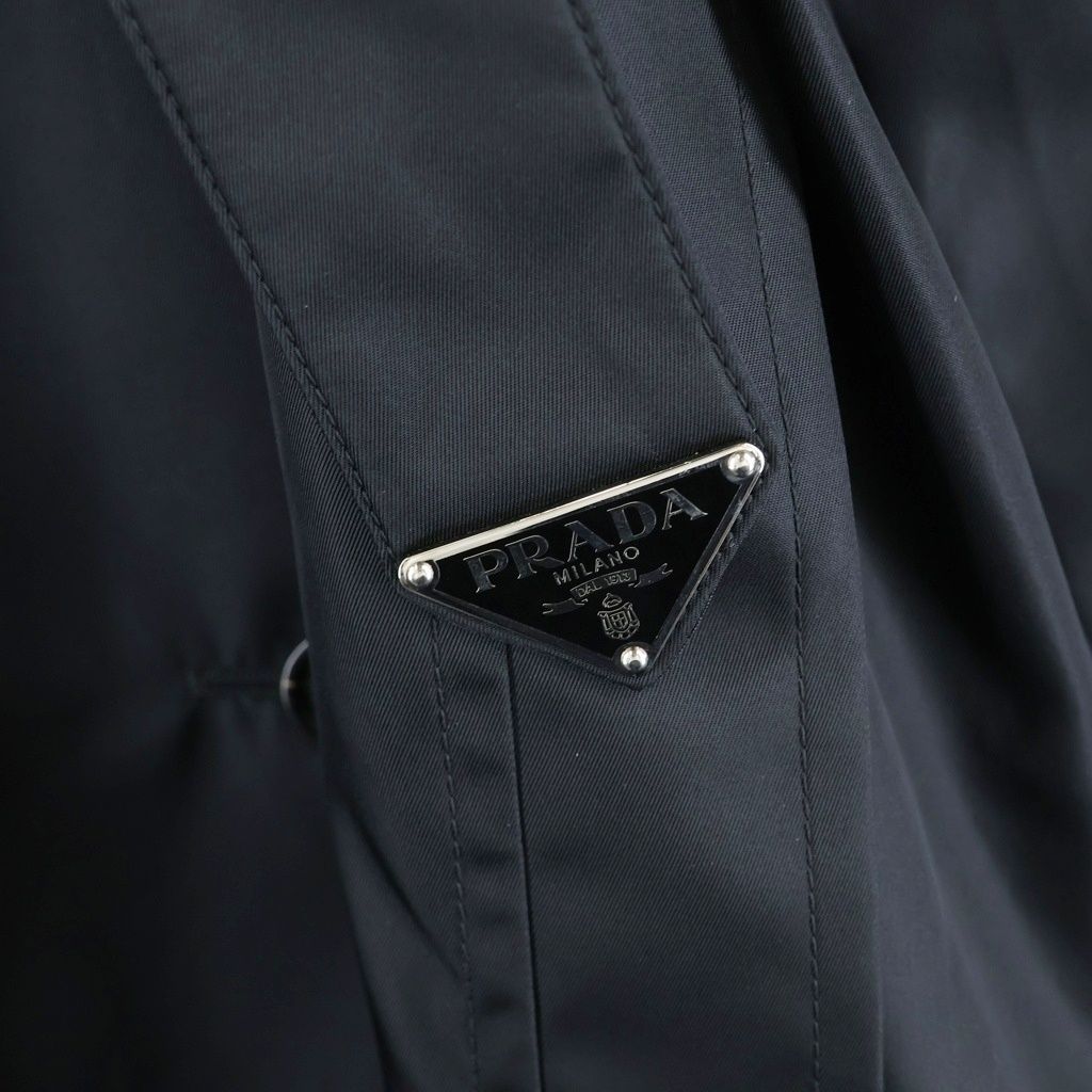 Prada Re-Nylon Long Coat Black — view 5