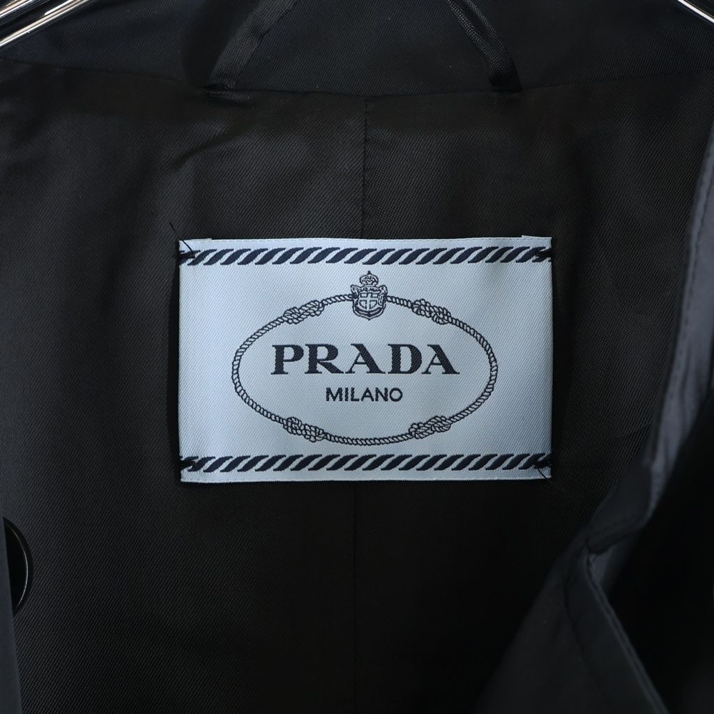 Prada Re-Nylon Long Coat Black — view 6