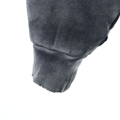Balenciaga Oversized Zip Hoodie Farfetch Limited Distressed Zip Up Black — view 4
