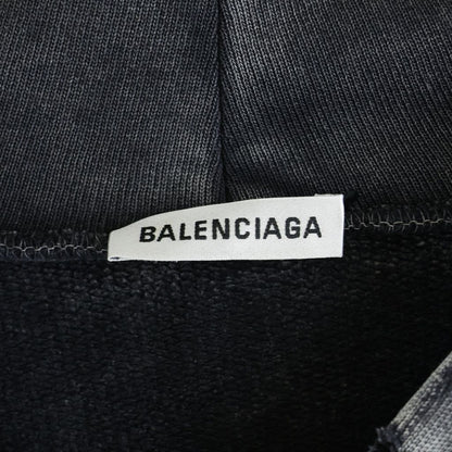 Balenciaga Oversized Zip Hoodie Farfetch Limited Distressed Zip Up Black — view 6