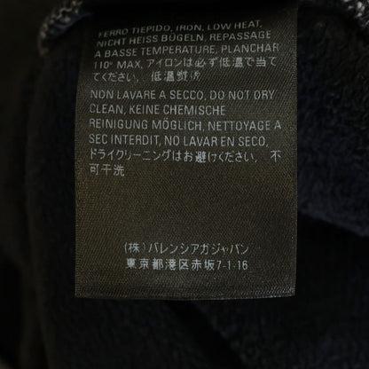 Balenciaga Oversized Zip Hoodie Farfetch Limited Distressed Zip Up Black — view 8
