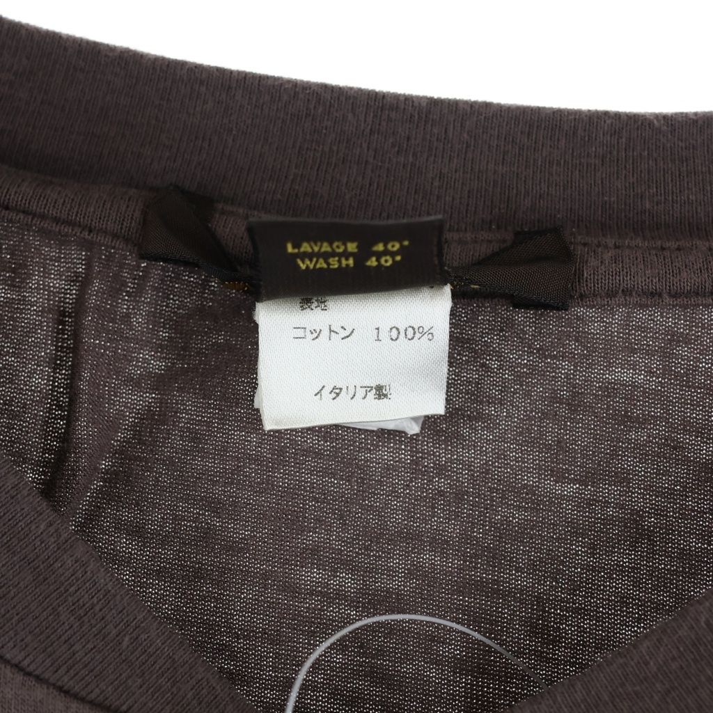 Louis Vuitton Henry Neck 10 Button Logo Pisneme Long Sleeve Top Brown — view 7