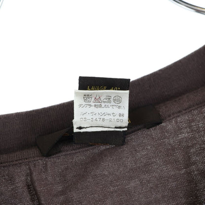 Louis Vuitton Henry Neck 10 Button Logo Pisneme Long Sleeve Top Brown — view 8