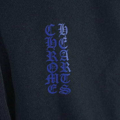 Chrome Hearts Vertical Logo Pullover Hoodie Black Navy — view 6