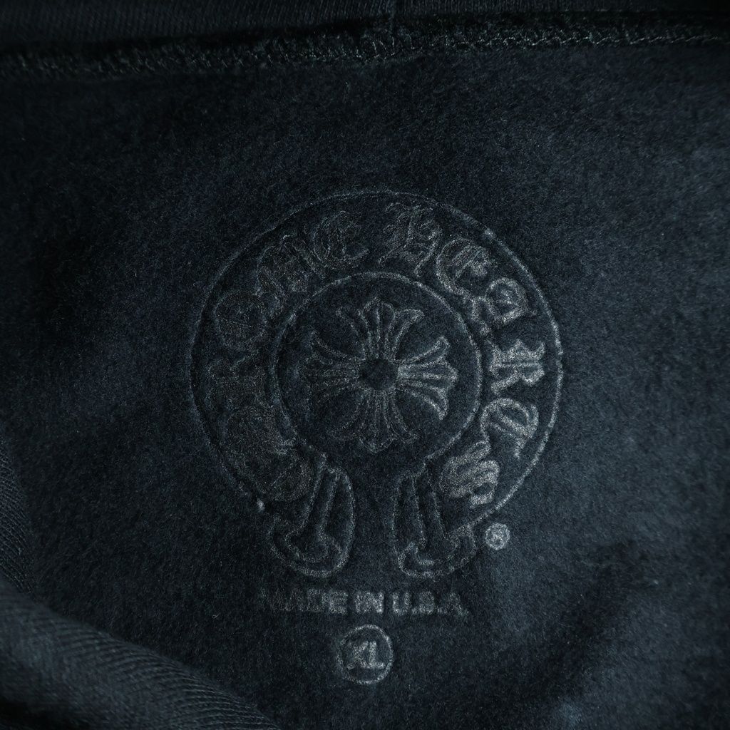 Chrome Hearts Vertical Logo Pullover Hoodie Black Navy — view 7