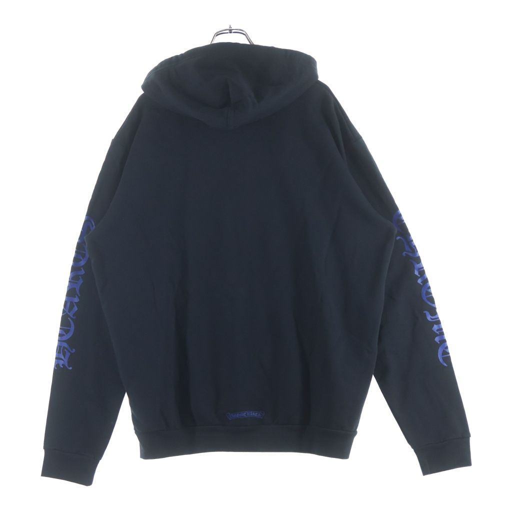Chrome Hearts Vertical Logo Pullover Hoodie Black Navy — view 2