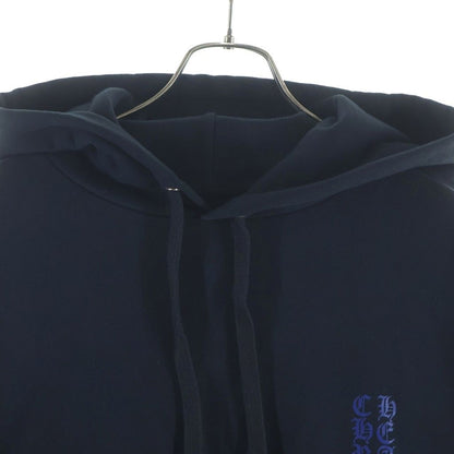 Chrome Hearts Vertical Logo Pullover Hoodie Black Navy — view 3