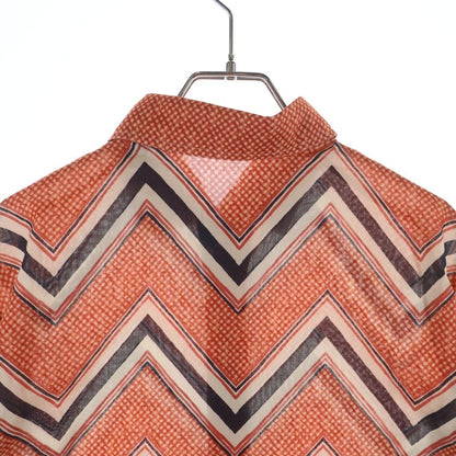 Louis Vuitton Color Column Pattern Border Short Sleeve Shirt Red All Over — view 4