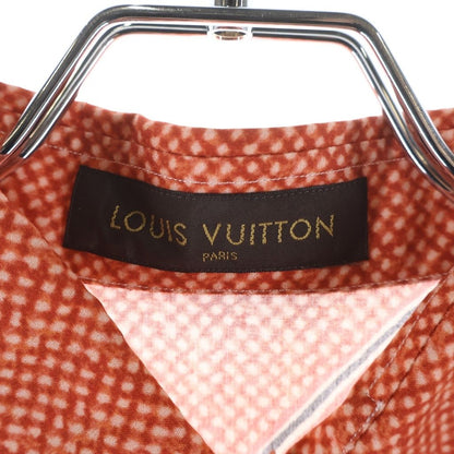 Louis Vuitton Color Column Pattern Border Short Sleeve Shirt Red All Over — view 6