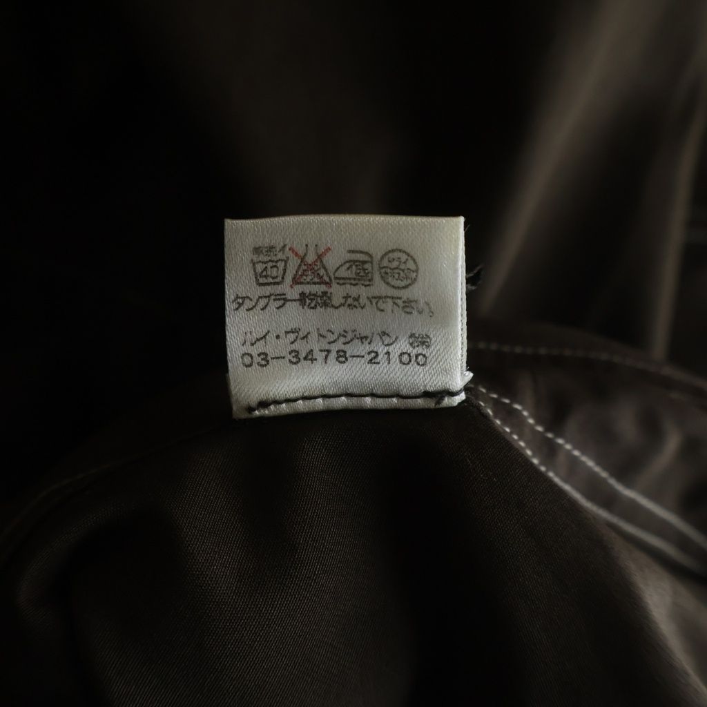 Louis Vuitton Broad White Stitch Long Sleeve Shirt Brown — view 8