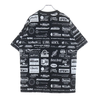 Louis Vuitton All Over Logo Tee All Crew Neck Short Sleeve T-Shirt Black — view 2