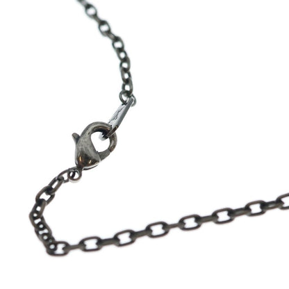 Louis Vuitton LV Initial Pendant Necklace Chain Gunmetal White — view 4