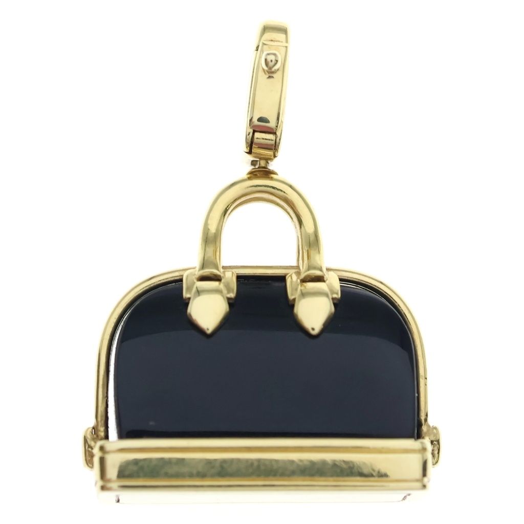 Louis Vuitton Alma Onyx Pendant Necklace Gold Black — view 2