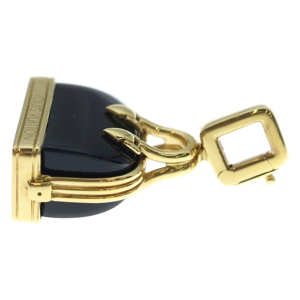 Louis Vuitton Alma Onyx Pendant Necklace Gold Black — view 3