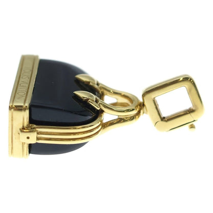 Louis Vuitton Alma Onyx Pendant Necklace Gold Black — view 3