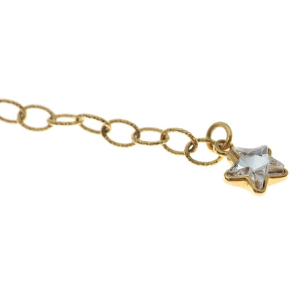 Gucci Script Logo Necklace Star Pendant Chain Gold — view 4