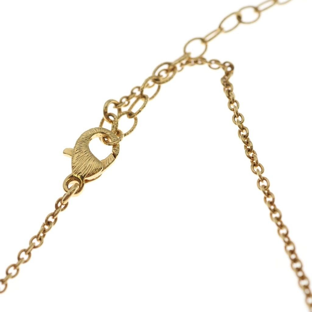 Gucci Script Logo Necklace Star Pendant Chain Gold — view 5