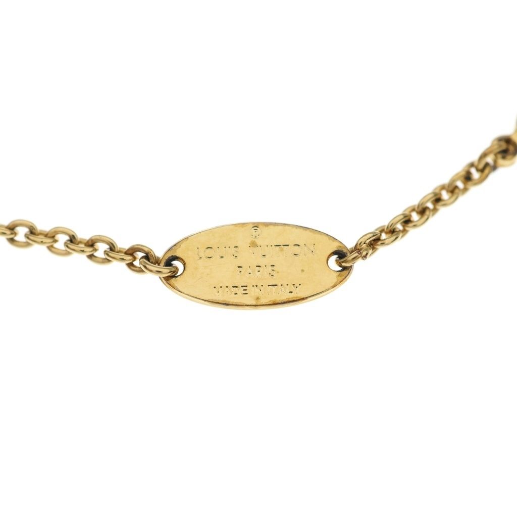 Louis Vuitton LV Iconic Line Stone Chain Bracelet Gold — view 5