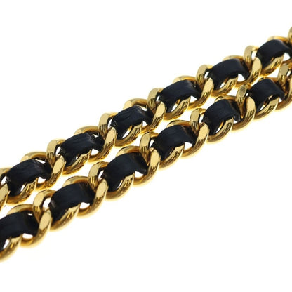 Chanel Cambon CC Logo Plate Leather Chain Belt Gold — view 6