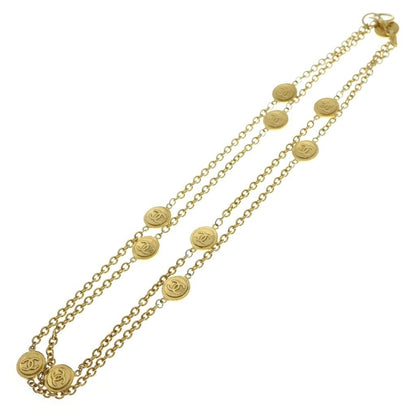 Chanel CC Logo Medal Long Chain Necklace Gold — view 2