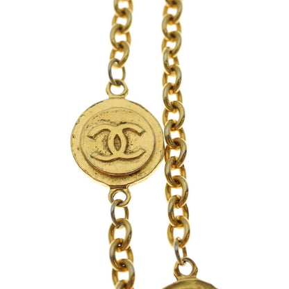 Chanel CC Logo Medal Long Chain Necklace Gold — view 3