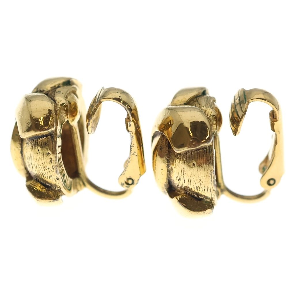 Chanel CC Logo Ball Earrings Gold — view 3