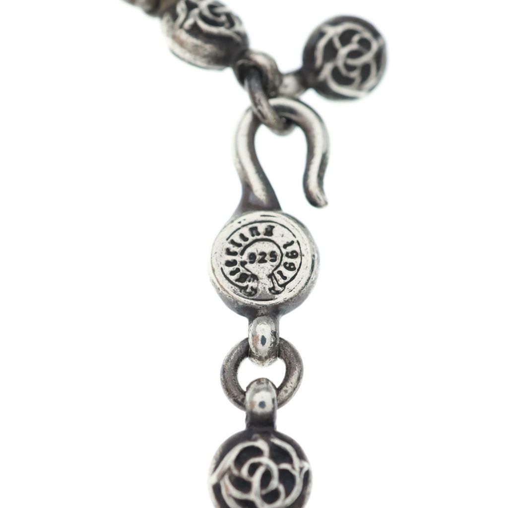 Chrome Hearts 1 Frlbl Chn Heart Dagger Floral Ball Chain Daga Necklace Silver — view 5