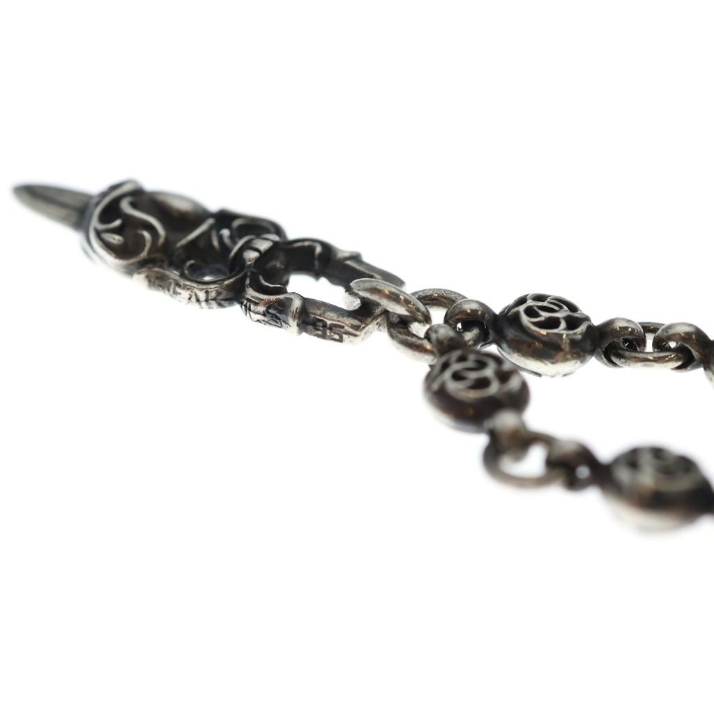 Chrome Hearts 1 Frlbl Chn Heart Dagger Floral Ball Chain Daga Necklace Silver — view 6