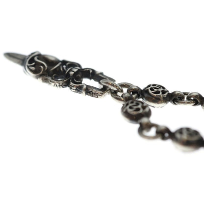Chrome Hearts 1 Frlbl Chn Heart Dagger Floral Ball Chain Daga Necklace Silver — view 6