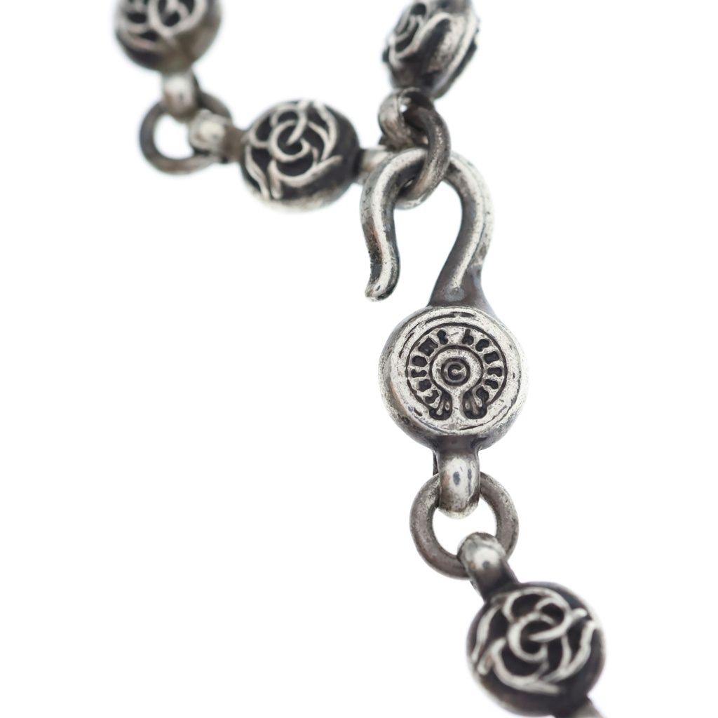 Chrome Hearts 1 Frlbl Chn Heart Dagger Floral Ball Chain Daga Necklace Silver — view 4