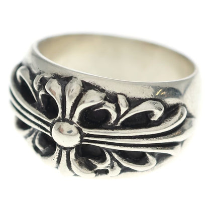 Chrome Hearts Flrl Crs Floral Cross Ring Silver