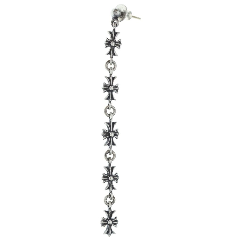 Chrome Hearts Tiny CH Pls 5 Ech Plus 5 Drop Earrings Silver