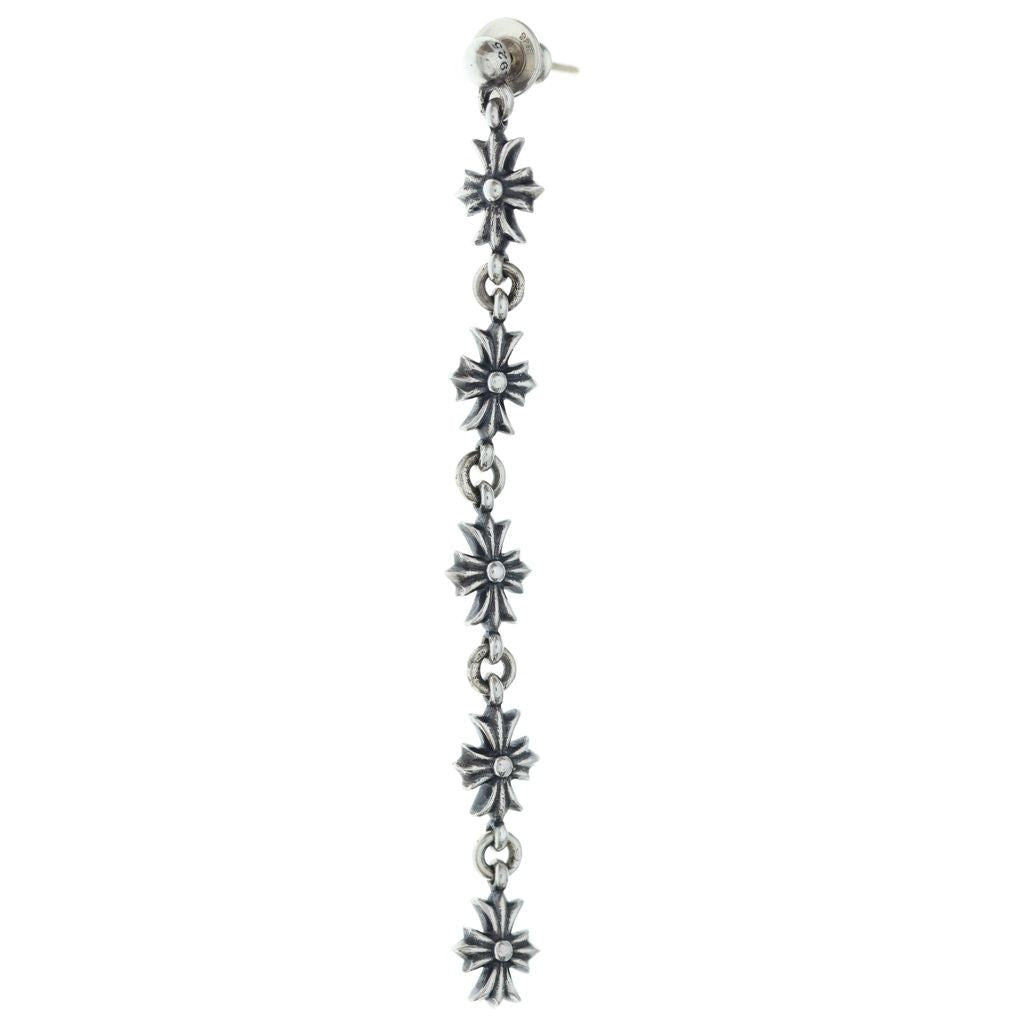 Chrome Hearts Tiny CH Pls 5 Ech Plus 5 Drop Earrings Silver