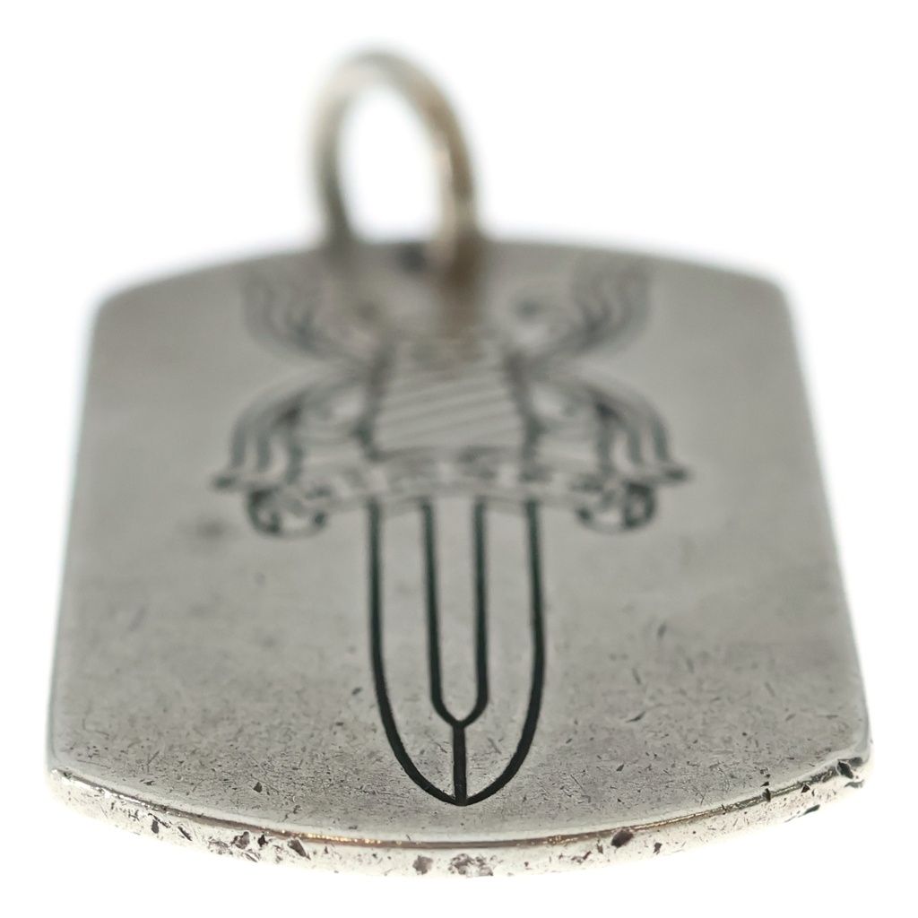 Chrome Hearts Kyosuke Himuro Large Dog Tag Daga Silver Necklace Top — view 5