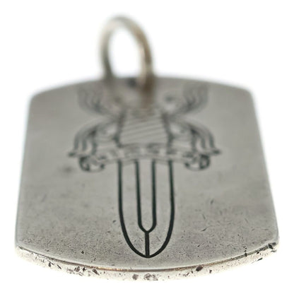 Chrome Hearts Kyosuke Himuro Large Dog Tag Daga Silver Necklace Top — view 5