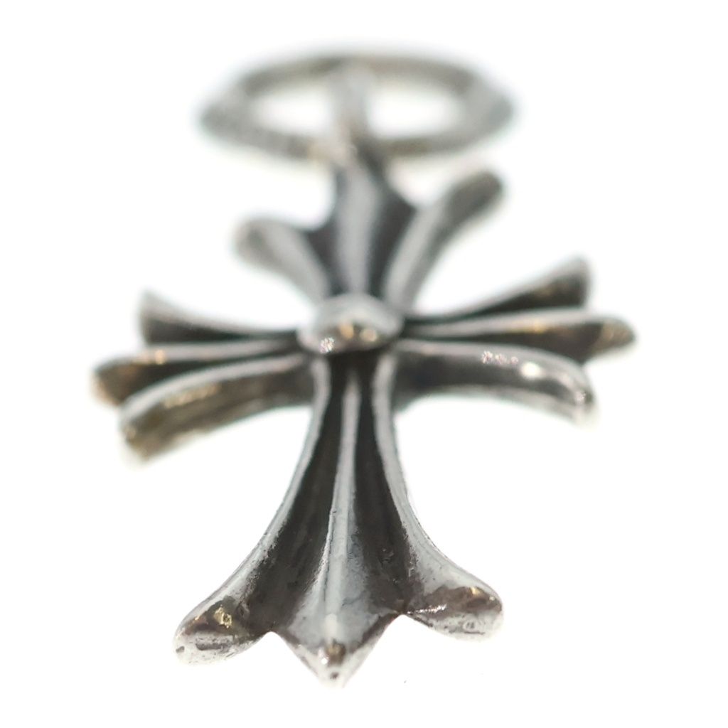 Chrome Hearts Tiny CH Cross Charm Necklace Top Silver Ol — view 5