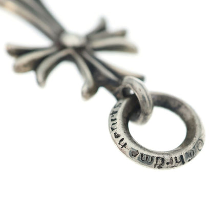Chrome Hearts Tiny CH Cross Charm Necklace Top Silver Ol — view 6
