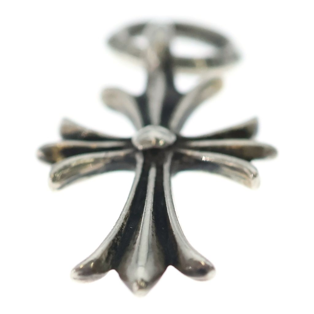 Chrome Hearts Tiny CH Cross Charm Necklace Top Silver Ol — view 5
