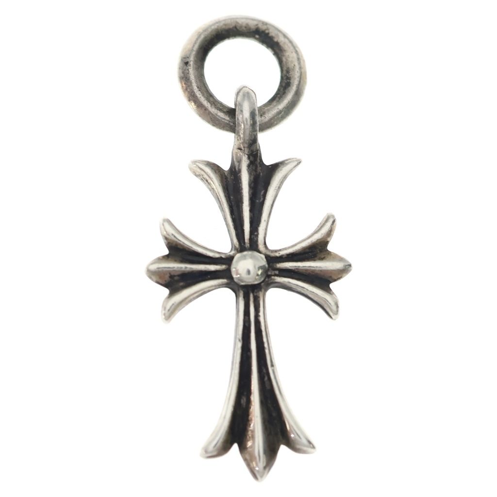 Chrome Hearts Tiny CH Cross Charm Necklace Top Silver Ol — view 2