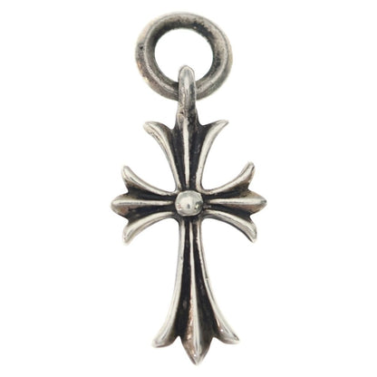 Chrome Hearts Tiny CH Cross Charm Necklace Top Silver Ol — view 2