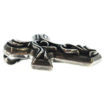 Chrome Hearts Vulcan Cross Small Silver Necklace — view 4