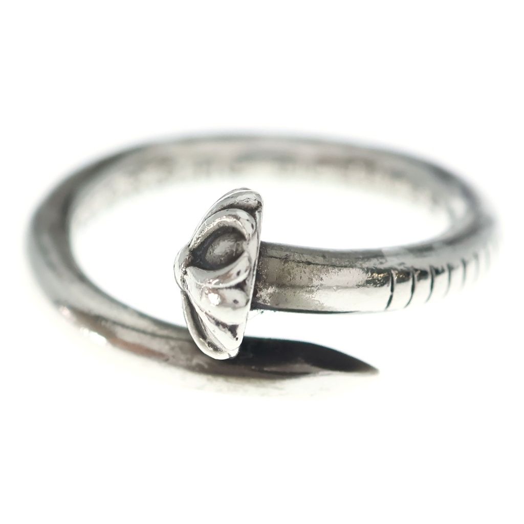 Chrome Hearts Nail Crsball Cross Ball Ring Silver