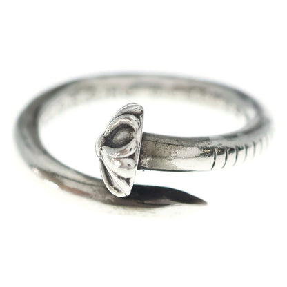 Chrome Hearts Nail Crsball Cross Ball Ring Silver