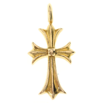 Chrome Hearts 22k Tny Crsf P Dia Tiny Fat Cross Pave Diamond Pendant Top Gold — view 2